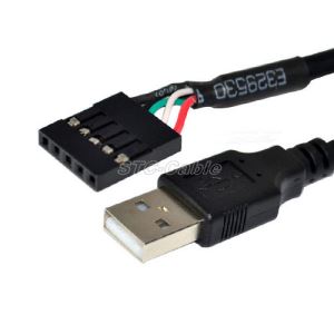 USB 2.0 الذكور توصيل كبل اللوحة PCB رأس USB الإناث 5Pin